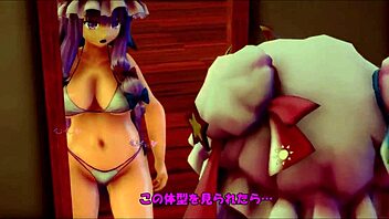 sassy patchouli gets creampie sex in 3d hentai
