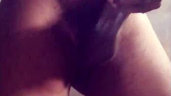 that big black cock keeps cumming twice, spitting on her wet pussy while she masturbates and slaps it