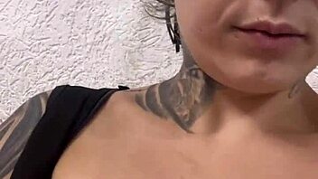 Blonde Sweats at Gym and Flashes Big Tits