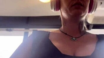 Blonde Sweats at Gym and Flashes Big Tits