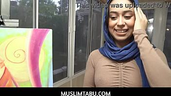wow, hot hijab stepsister dania vegax giving pov blowjob... unreal! 😍