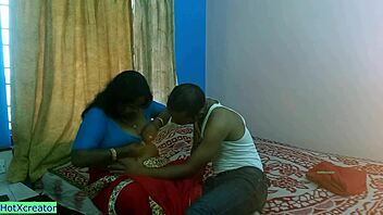 My Indian Bengali bhabhi calls her sex friend while husband’s away.