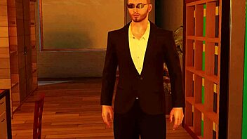 this stepdaughter gets rough anal and facial in the threesome part 1.