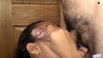 Big-ass babe gets rough face fuck and epic facial