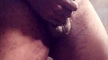 Wet and wild BBC masturbation with spitting and slapping