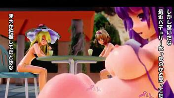 sassy patchouli gets creampie sex in 3d hentai