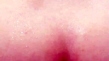 A petite Japanese wife twerking and showing her butt in a motel bathtub