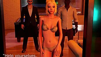 this stepdaughter gets rough anal and facial in the threesome part 1.