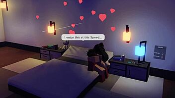 A demon's lustful encounter with a slutty fan on Roblox