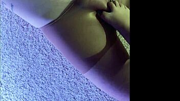 Making my husband wear my wet pantyhose while i give him a footjob