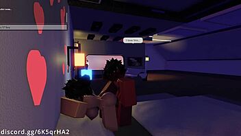 A demon's lustful encounter with a slutty fan on Roblox