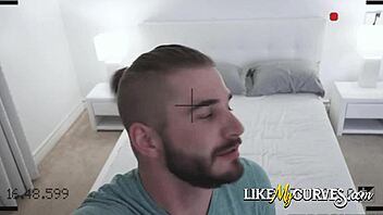 hot blonde and brunette in threesome with horny bearded lover, monster cock action 😏