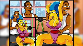 Hentai video featuring busty milf and cartoonish adult content