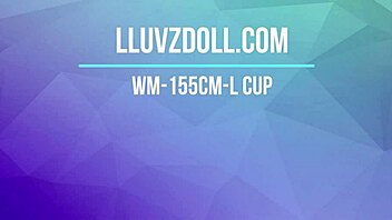 Look at this 155cm L-cup big tits doll, she's showing off her toys