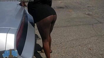 Monster cock meets big tits and round ass at car wash station