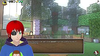 intriguing contrast in giving our girl a golden bikini in hornycraft parody