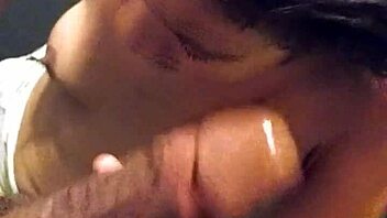 Sexy Dominican amateur gives a blowjob to a BBC