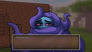 intriguing contrast in giving our girl a golden bikini in hornycraft parody