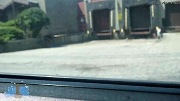 Monster cock meets big tits and round ass at car wash station