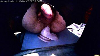 Sissy whore rides thick dildo in stockings?