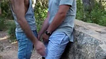 gay public cruising with outdoor blowjob on huge dick