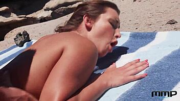 Outdoor thrill with big boobs in public