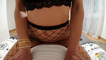 Best pov doggystyle leaves crazy brunette maria kalos with rough cowgirl, hairless pussy, natural tits, and cum on ass.