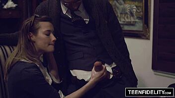 Cutie Alaina Dawson Gets CREAMPIED on Teacher's Desk!