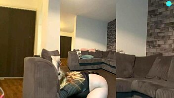 naughty girl next door plays with shaved pussy toys to orgasm