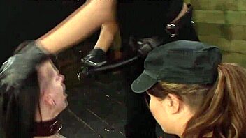 Bound Lesbian Sub Dominated By Mistress With Strapon