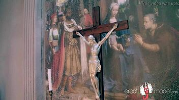 Man, church guy jerking off in cathedral!