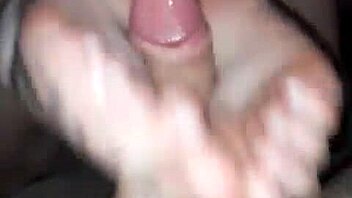 reverse footjob cumshot tease