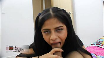 I suck stepbrother's cock until he cums inside.