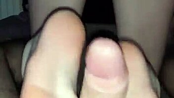 reverse footjob cumshot tease