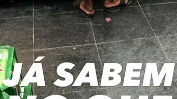 Big black cock guy fucks in public