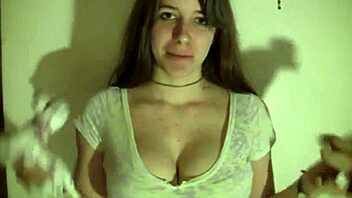 pretty girl with big boobs shows off her assets