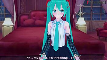 Hey, Hatsune Miku Gives Cute Footjob POV!