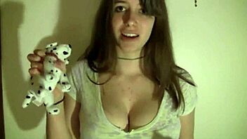 pretty girl with big boobs shows off her assets