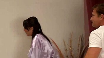 masseuse blows monster cock in lingerie