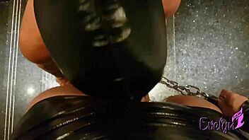 this mistress tranny dominates with big cock fucking and ass play