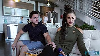 Sloan Harper Helps Stepson with Homework