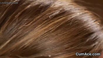 Feisty Hottie Sucks Cum, Gets Jizz Shot!