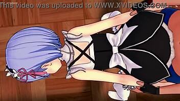 Rem Maid Works Hard for Sex in Japanese 3D Cartoon Anime Hentai!