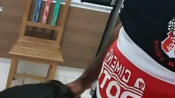 Novinho Goes To Play Game, Ends Up Sucking Big Black Cock