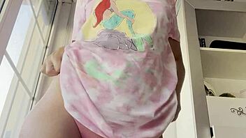 Wow, That Sexy Lingerie Under Her Pajamas Surprised Me!