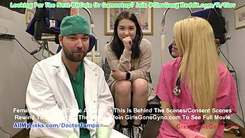 Mina Moon's humiliating gynecology appointment with Doctor Tampa at Tampa University