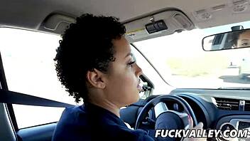 amethyst banks in chocolate skin cutie rides her driving instructor