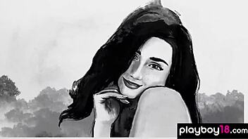 Skinny Canadian Beauty Alexandra Strips Outdoors In The Sun