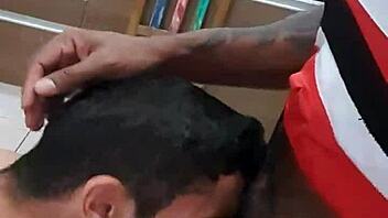 Novinho Goes To Play Game, Ends Up Sucking Big Black Cock