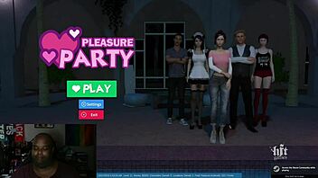 dude, this anime hentai party turns into a lesbian orgy with group sex!